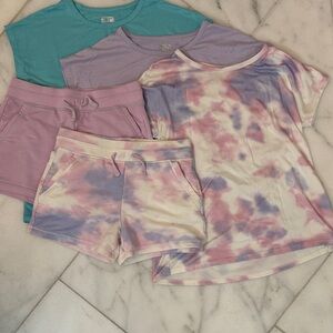 32 Degrees Kids Pajama Set - Teal, Purple, Tie-Dye